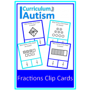 Simple Fractions of Shapes Clip Cards